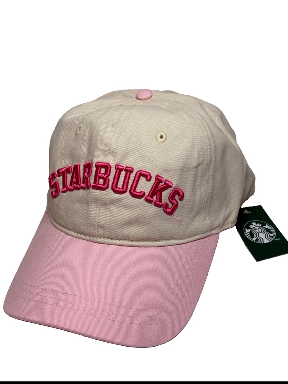 Starbucks Pink Embroidered Logo Baseball Cap Mom Hat NWT